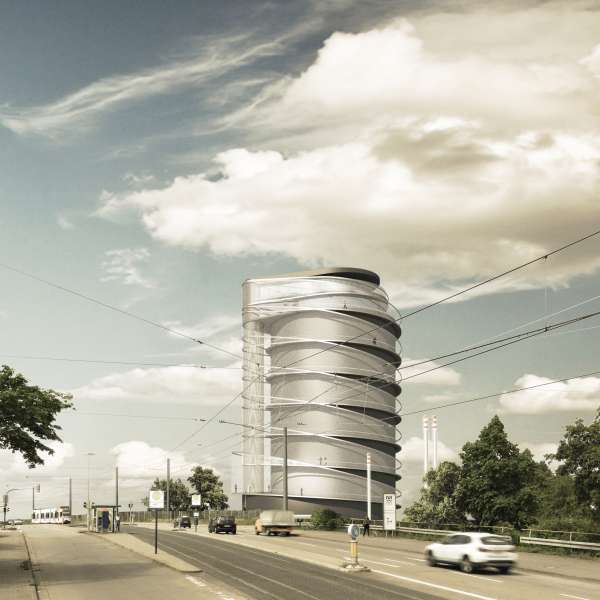 Energie - und Zukunftsspeicher mit Freiflächen und Gastronomie 