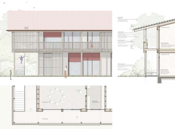 Grundrissausschnitt, Detailschnitt, Teilansicht