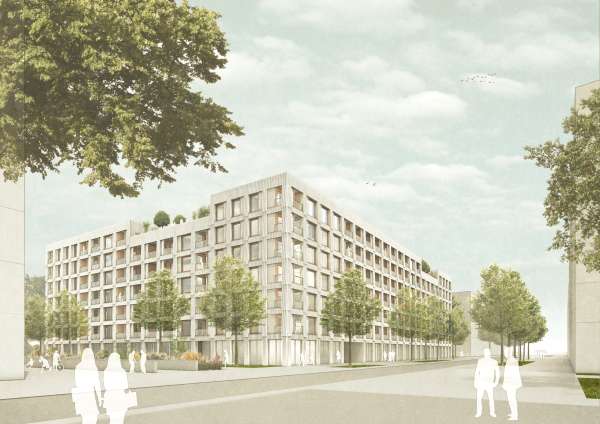 Innovativer Holzhybrid im Stadtquartier