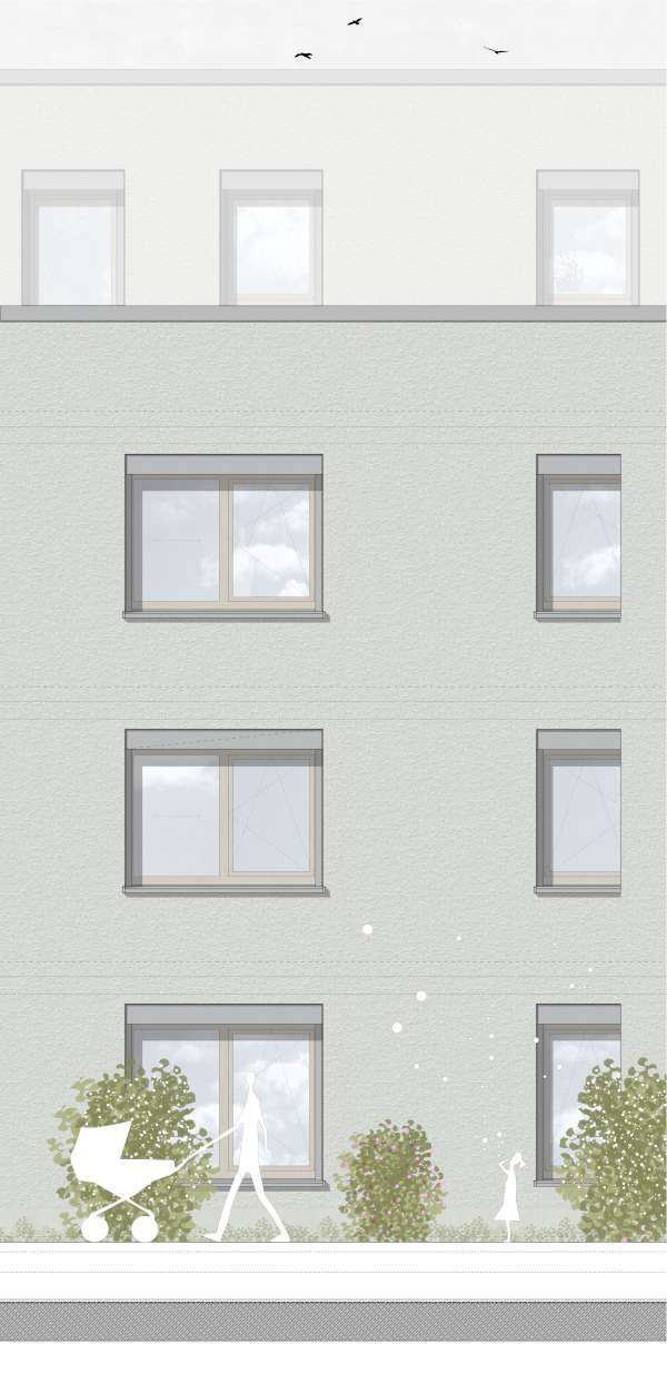 Detailansicht Straßenfassade