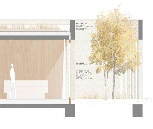 Fassadenschnitt Abschiedsraum