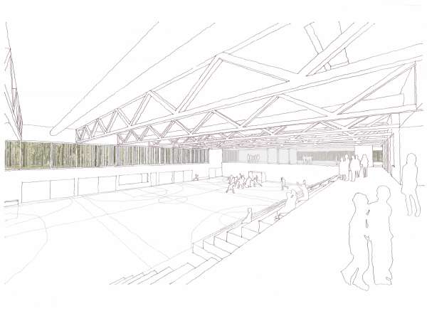 Blick in die Sporthalle